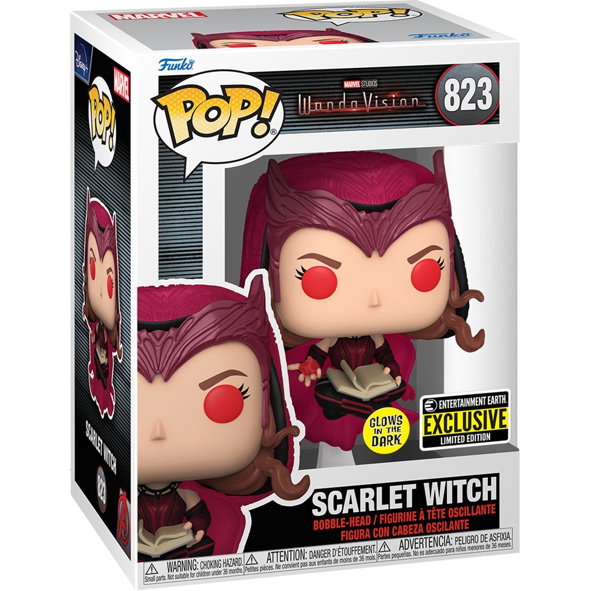 WandaVision Scarlet Witch Glow-in-the-Dark Pop! - PCA Designer Toys