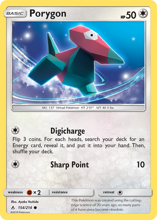 Porygon (154/214) [Sun & Moon: Unbroken Bonds] - PCA Designer Toys