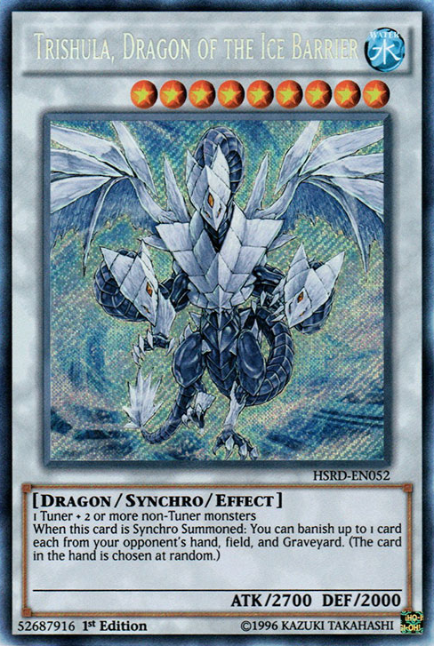 Trishula, Dragon of the Ice Barrier [HSRD-EN052] Secret Rare - PCA Designer Toys
