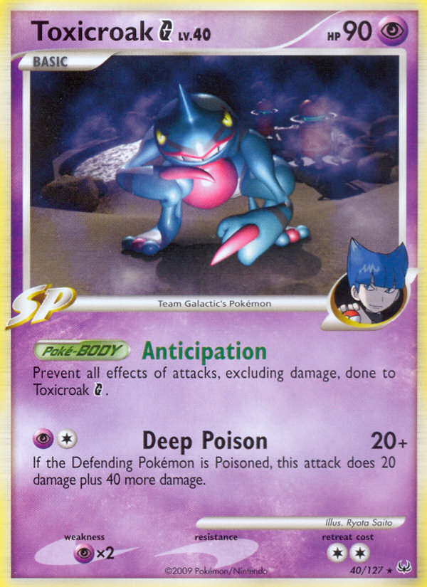 Toxicroak G (40/127) [Platinum: Base Set] - PCA Designer Toys