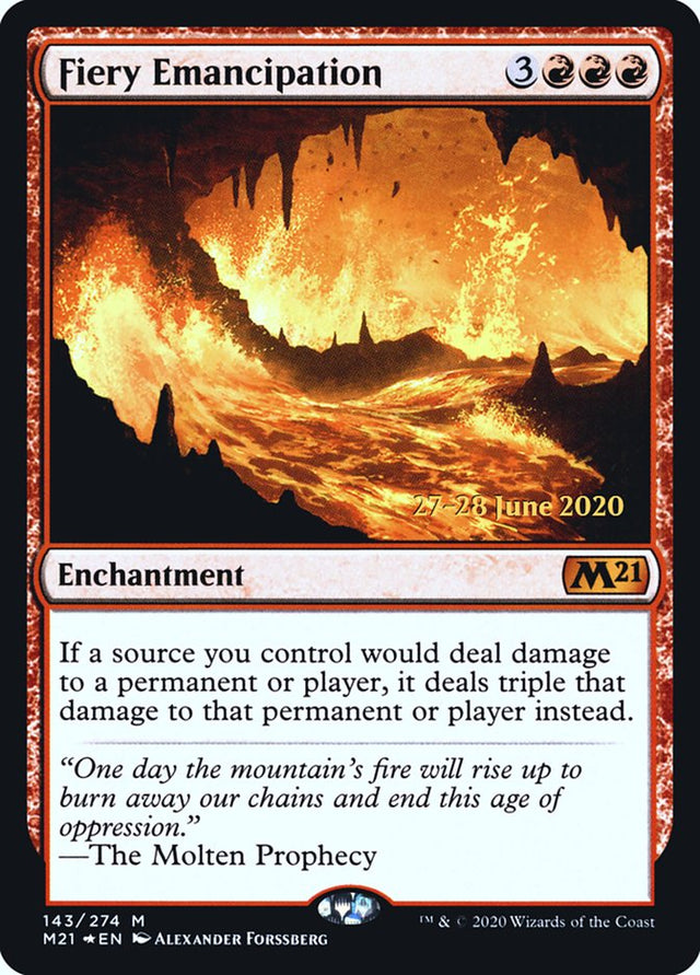 Fiery Emancipation [Core Set 2021 Prerelease Promos] - PCA Designer Toys