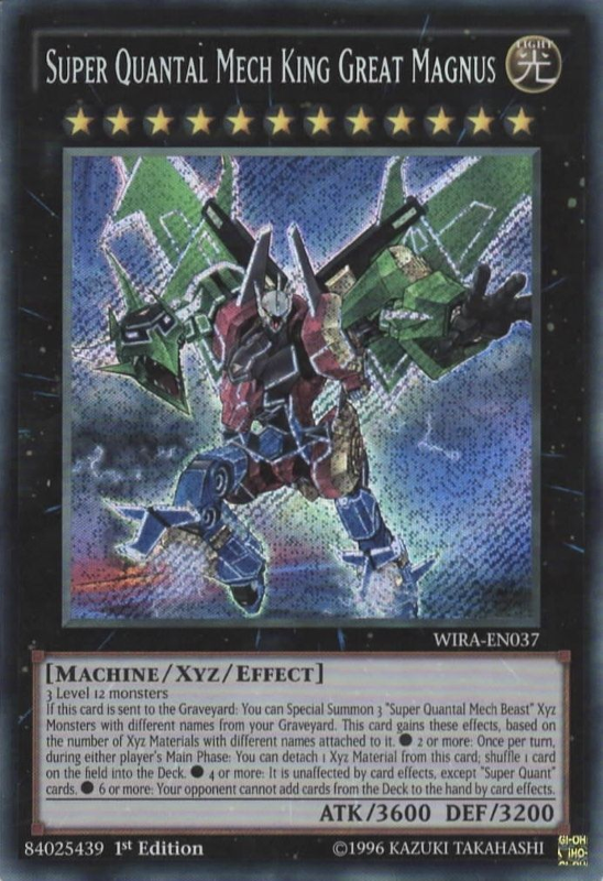 Super Quantal Mech King Great Magnus [WIRA-EN037] Secret Rare - PCA Designer Toys