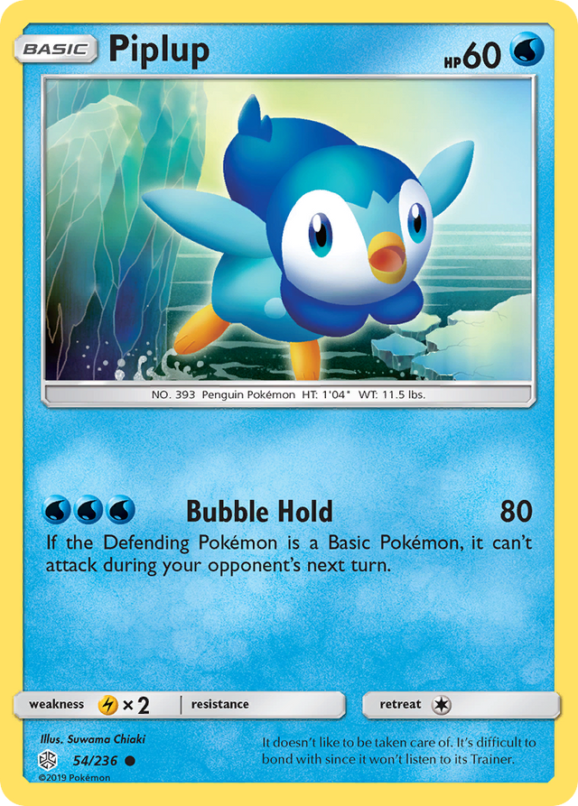 Piplup (54/236) [Sun & Moon: Cosmic Eclipse] - PCA Designer Toys
