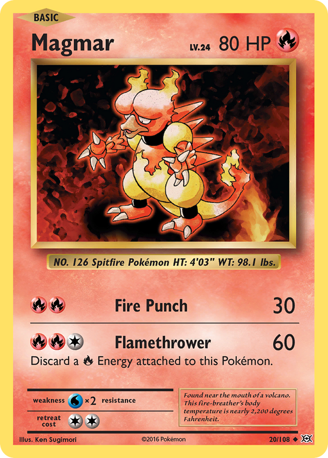 Magmar (20/108) [XY: Evolutions] - PCA Designer Toys