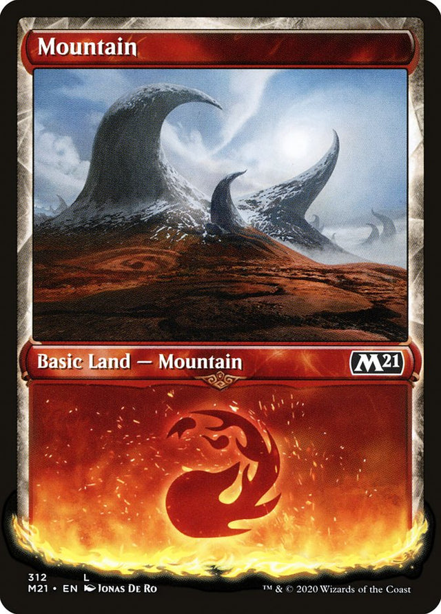 Mountain (312) (Showcase) [Core Set 2021] - PCA Designer Toys