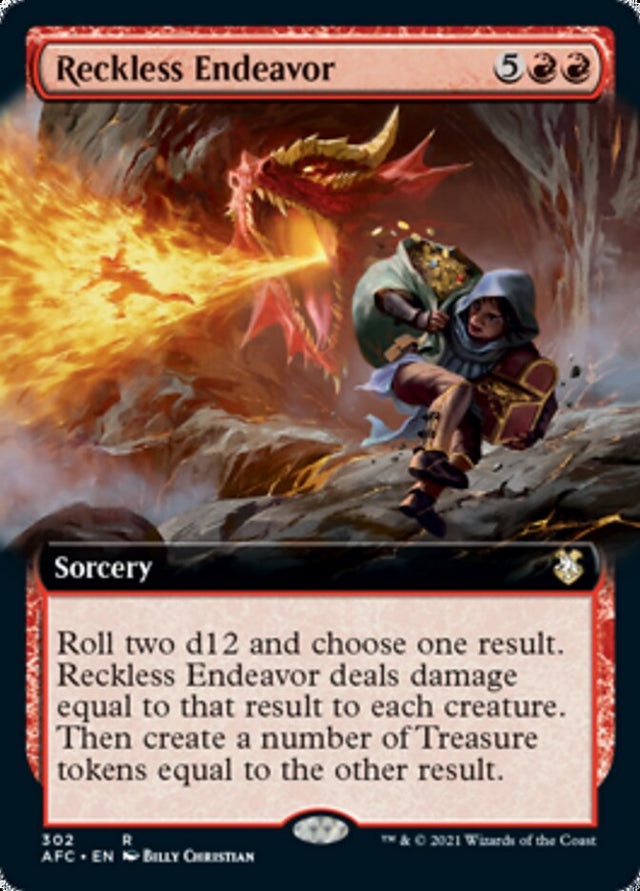Reckless Endeavor (Extended Art) [Dungeons & Dragons: Adventures in the Forgotten Realms Commander] - PCA Designer Toys