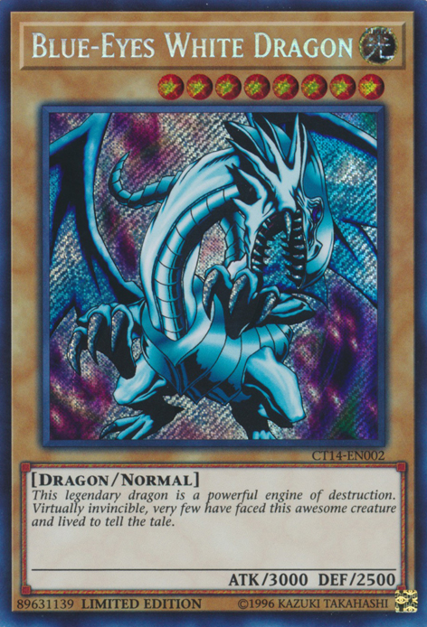 Blue-Eyes White Dragon [CT14-EN002] Secret Rare - PCA Designer Toys
