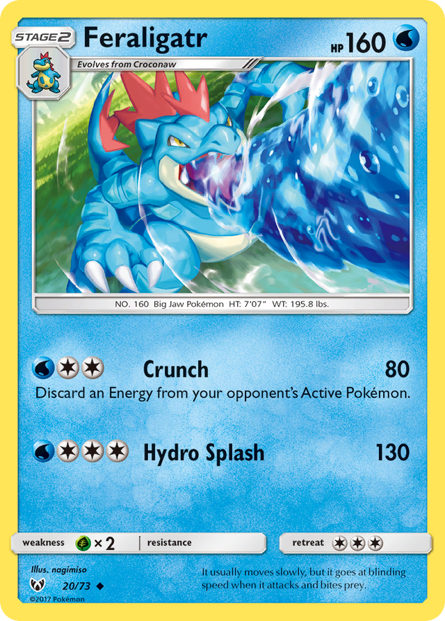 Feraligatr (20/73) [Sun & Moon: Shining Legends] - PCA Designer Toys