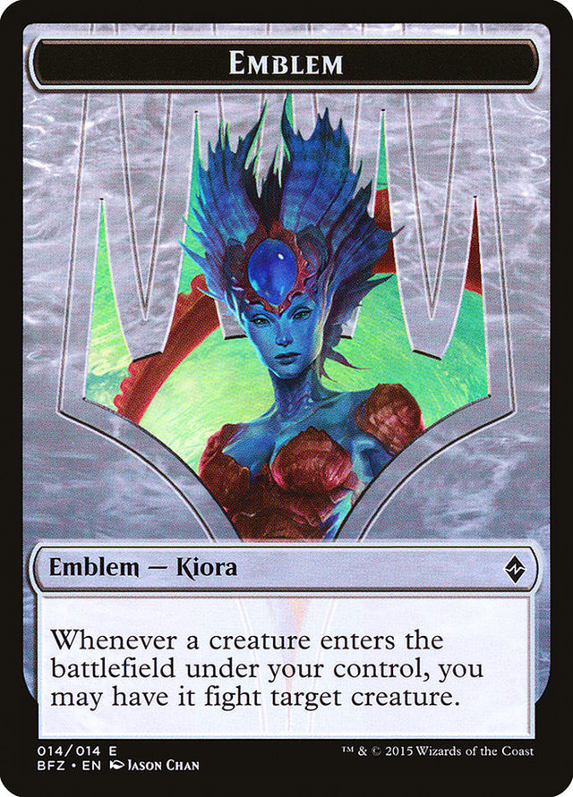 Kiora, Master of the Depths Emblem [Battle for Zendikar Tokens] - PCA Designer Toys