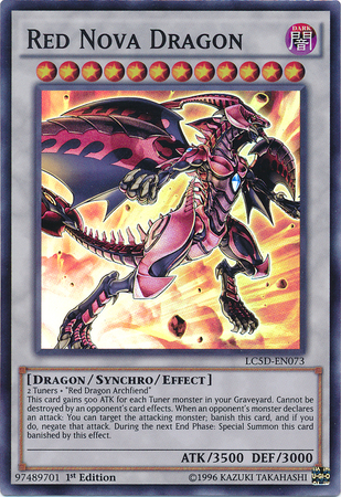 Red Nova Dragon [LC5D-EN073] Super Rare - PCA Designer Toys