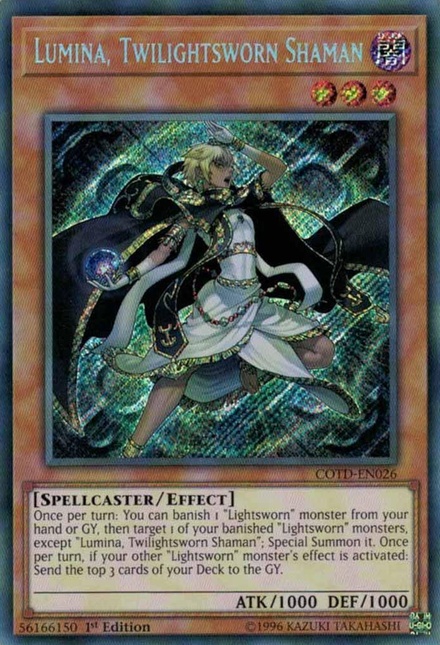 Lumina, Twilightsworn Shaman [COTD-EN026] Secret Rare - PCA Designer Toys