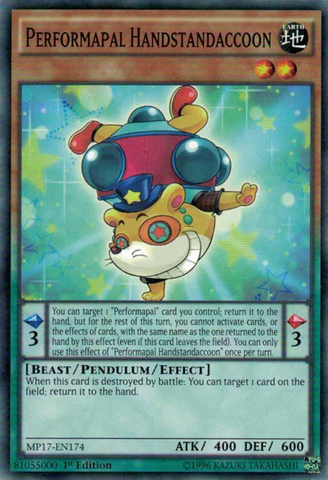 Performapal Handstandaccoon [MP17-EN174] Common - PCA Designer Toys