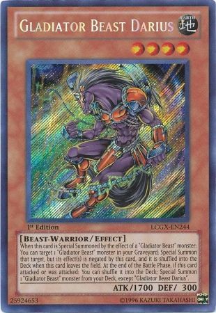 Gladiator Beast Darius [LCGX-EN244] Secret Rare - PCA Designer Toys