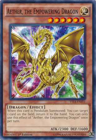 Aether, the Empowering Dragon [YS14-EN011] Common - PCA Designer Toys
