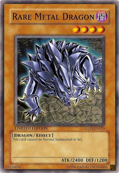 Rare Metal Dragon [GLD1-EN020] Common - PCA Designer Toys