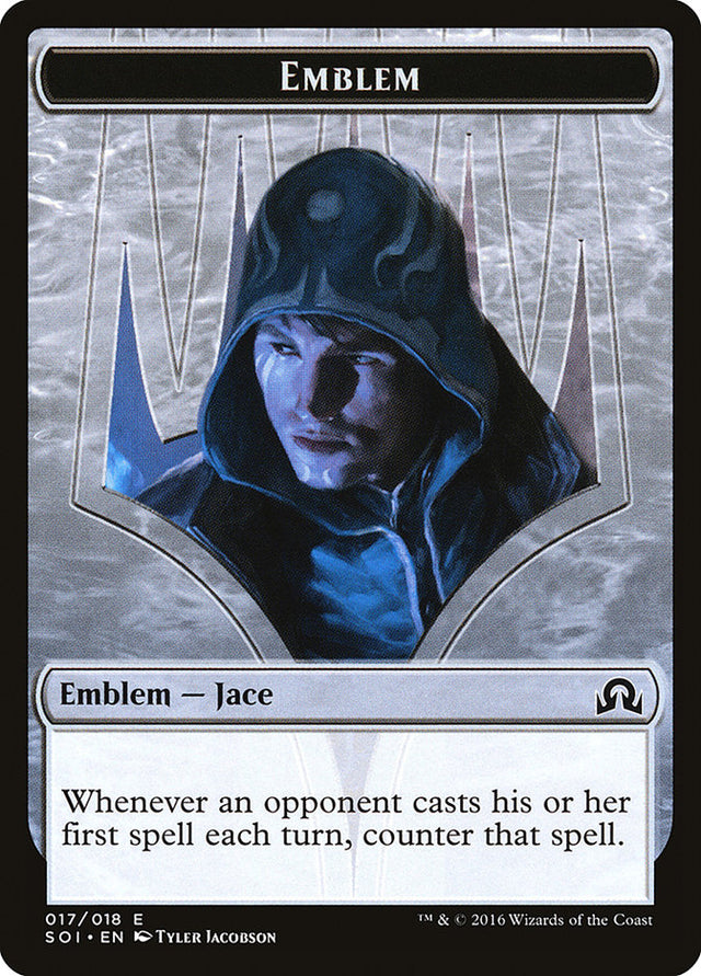 Jace, Unraveler of Secrets Emblem [Shadows over Innistrad Tokens] - PCA Designer Toys