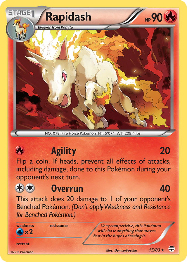 Rapidash (15/83) [XY: Generations] - PCA Designer Toys