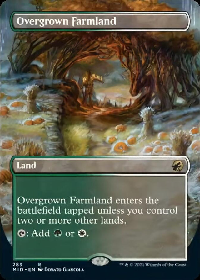 Overgrown Farmland (Borderless Alternate Art) [Innistrad: Midnight Hunt] - PCA Designer Toys