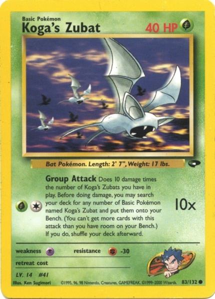 Koga's Zubat (83/132) [Gym Challenge Unlimited] - PCA Designer Toys