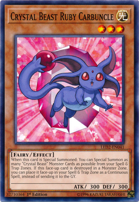 Crystal Beast Ruby Carbuncle [LED2-EN041] Common - PCA Designer Toys