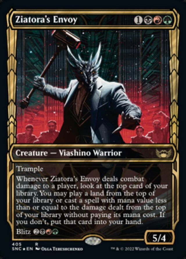 Ziatora's Envoy (Showcase Golden Age Gilded Foil) [Streets of New Capenna] - PCA Designer Toys