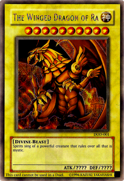 The Winged Dragon of Ra [DOD-001] Prismatic Secret Rare - PCA Designer Toys