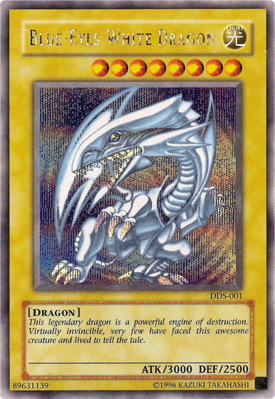 Blue-Eyes White Dragon (Dark Duel Stories) [DDS-001] Secret Rare - PCA Designer Toys