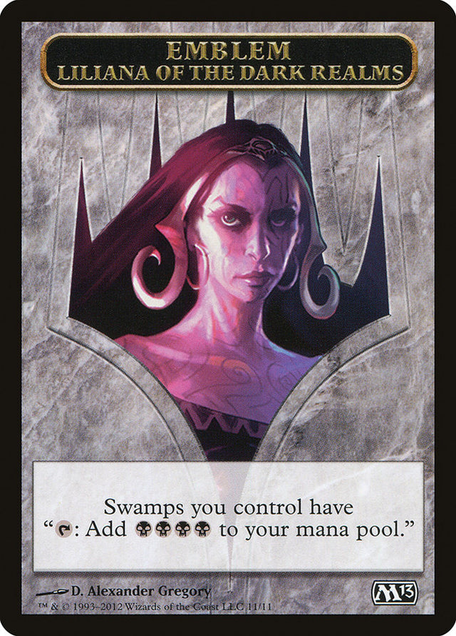 Liliana of the Dark Realms Emblem [Magic 2013 Tokens] - PCA Designer Toys
