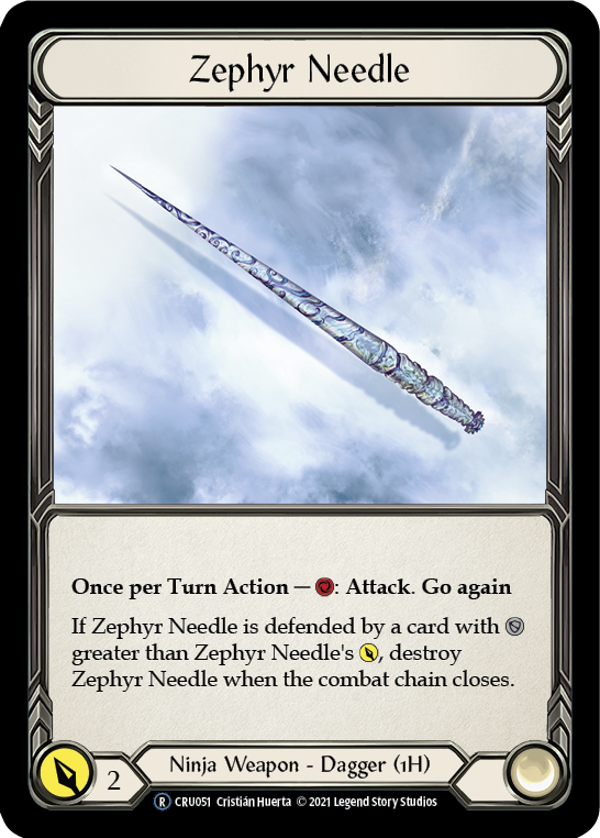 Zephyr Needle [U-CRU051] (Crucible of War Unlimited)  Unlimited Rainbow Foil - PCA Designer Toys