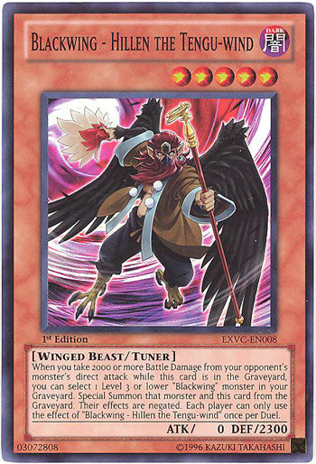Blackwing - Hillen the Tengu-wind [EXVC-EN008] Super Rare - PCA Designer Toys