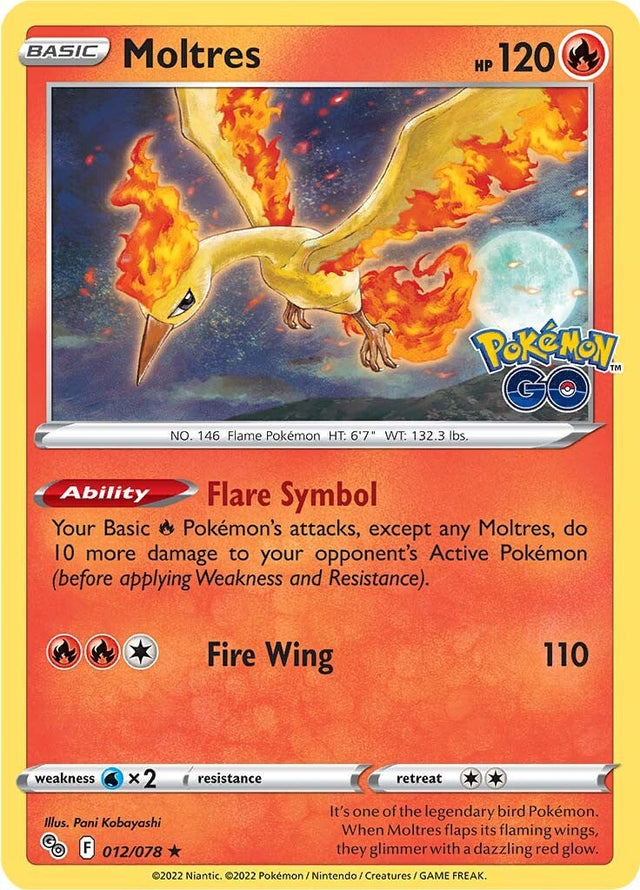 Moltres (012/078) [Pokémon GO] - PCA Designer Toys