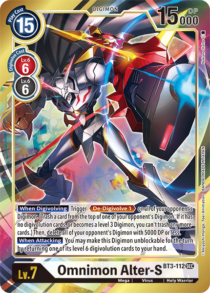 Omnimon Alter-S [BT3-112] (Alternate Art) [Release Special Booster Ver.1.5] - PCA Designer Toys