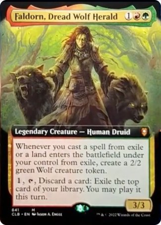 Faldorn, Dread Wolf Herald (Extended Art) [Commander Legends: Battle for Baldur's Gate] - PCA Designer Toys