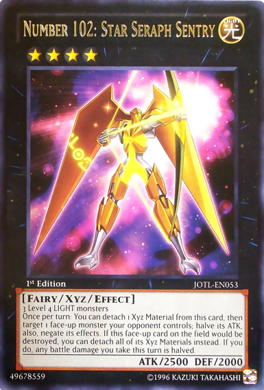 Number 102: Star Seraph Sentry [JOTL-EN053] Rare - PCA Designer Toys