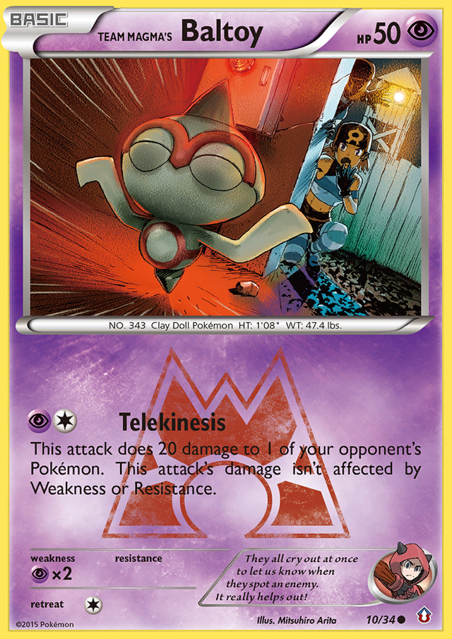 Team Magma's Baltoy (10/34) [XY: Double Crisis] - PCA Designer Toys