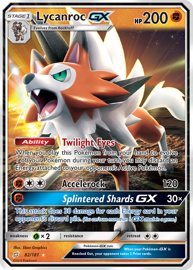 Lycanroc GX (82/181) [Sun & Moon: Team Up] - PCA Designer Toys