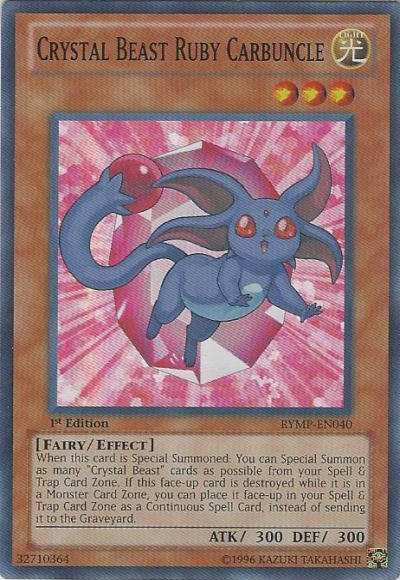 Crystal Beast Ruby Carbuncle [RYMP-EN040] Super Rare - PCA Designer Toys