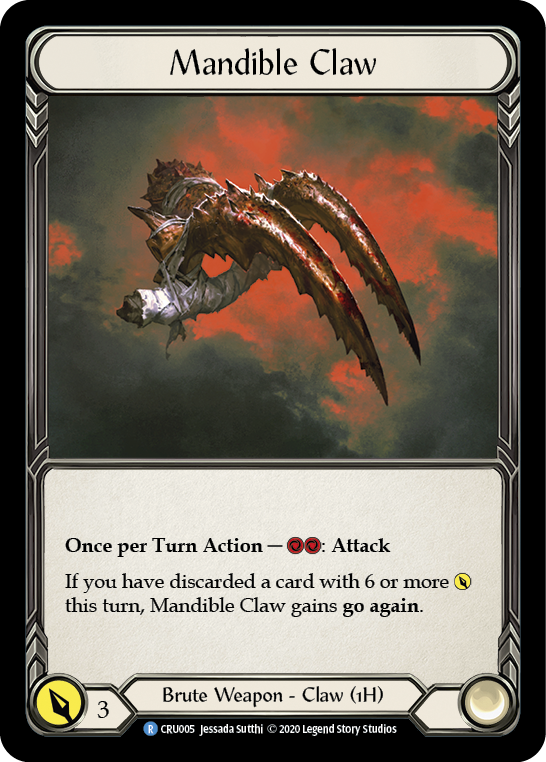 Mandible Claw [CRU005] (Crucible of War)  1st Edition Cold Foil - PCA Designer Toys