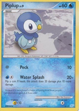 Piplup (5/12) [Diamond & Pearl: Trainer Kit - Manaphy] - PCA Designer Toys