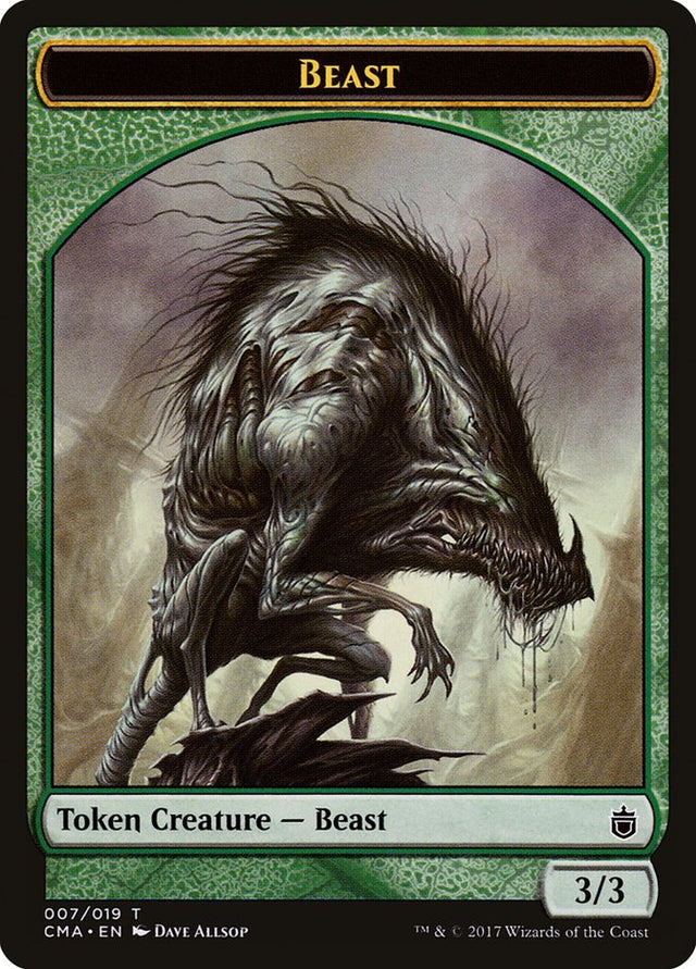 Beast Token (007/019) [Commander Anthology Tokens] - PCA Designer Toys