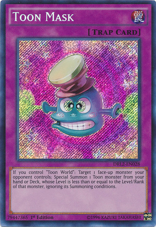 Toon Mask [DRL2-EN028] Secret Rare - PCA Designer Toys