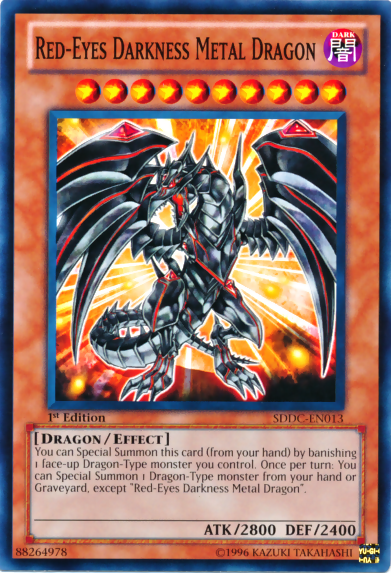 Red-Eyes Darkness Metal Dragon [SDDC-EN013] Common - PCA Designer Toys