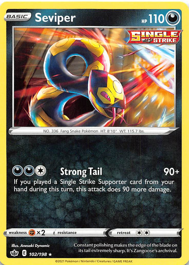 Seviper (102/198) [Sword & Shield: Chilling Reign] - PCA Designer Toys