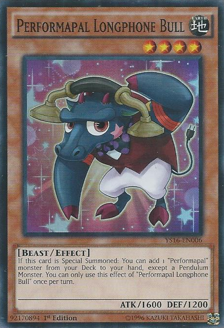 Performapal Longphone Bull [YS16-EN006] Super Rare - PCA Designer Toys