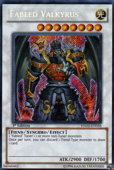 Fabled Valkyrus [HA02-EN056] Secret Rare - PCA Designer Toys
