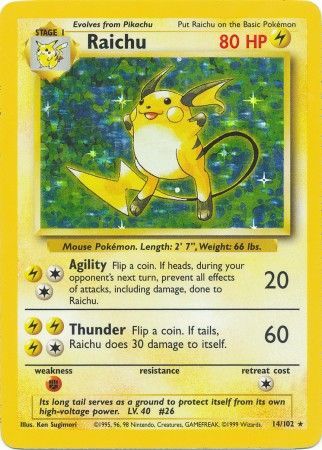 Raichu (14/102) [Base Set Unlimited]