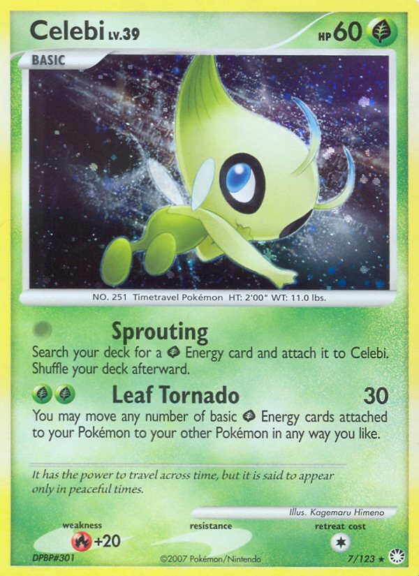 Celebi (7/123) [Diamond & Pearl: Mysterious Treasures] - PCA Designer Toys