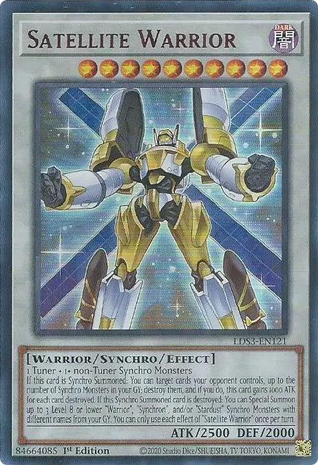 Satellite Warrior (Red) [LDS3-EN121] Ultra Rare - PCA Designer Toys