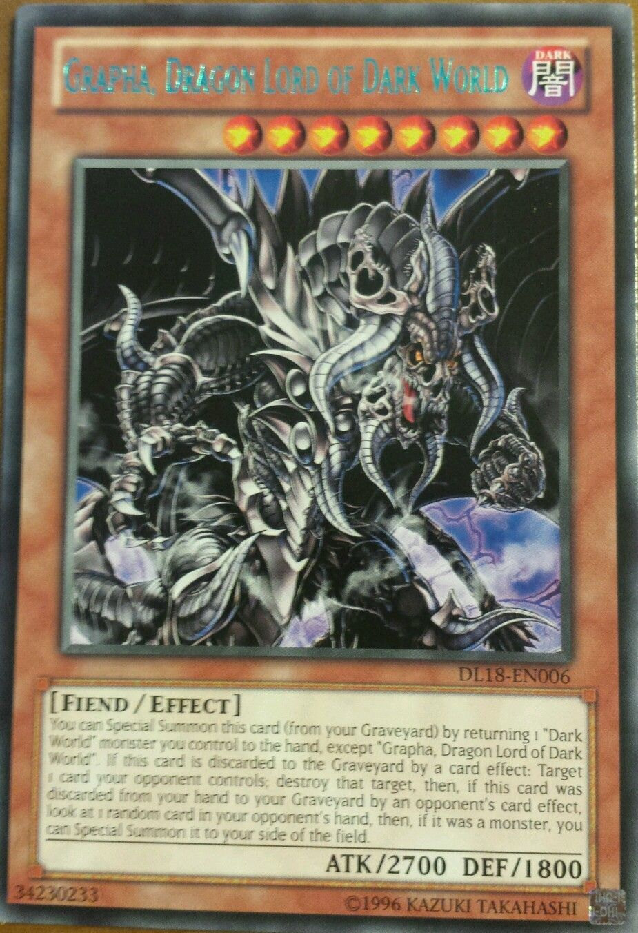 Grapha, Dragon Lord of Dark World (Green) [DL18-EN006] Rare