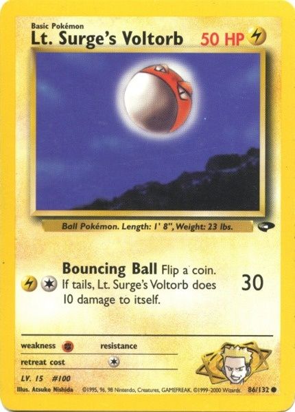 Lt. Surge's Voltorb (86/132) [Gym Challenge Unlimited] - PCA Designer Toys